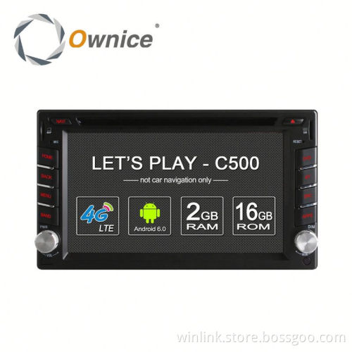 Wholesale Quad core Android 6.0 radio player for 2din universal built in wifi 4G LTE support rear camera